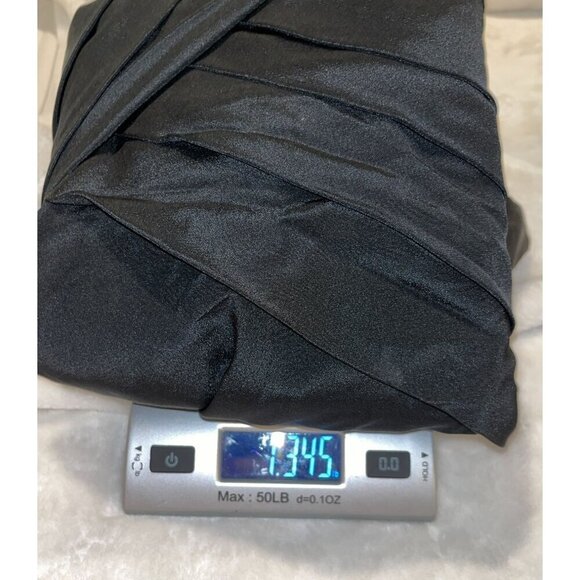 VTG Kay Unger Black One-Shoulder Pleated Cocktail Mini Dress Women size 10 - Picture 8 of 8